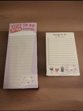2 Notepads Things To Do (But First, Coffee) /Stuff To Do After Coffee Bundle C1